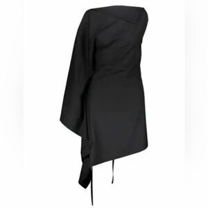 The Row Bamby asymmetric wool top size XS/S Black Tunic Open back Flowy